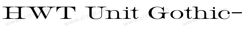 HWT Unit Gothic字体转换